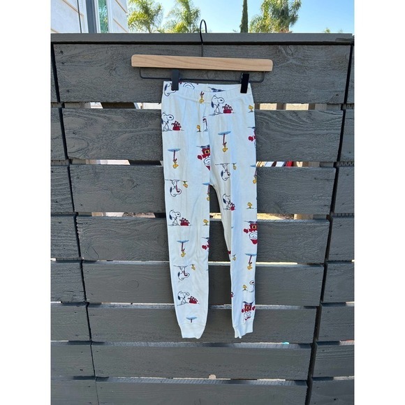 Hanna Andersson Snoopy Peanuts Christmas Holidays Pajama Pants sz 6-7 - Picture 2 of 4